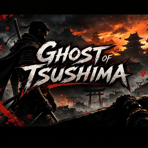 Ghost of Tsushima artwork without the K-xxx-y label