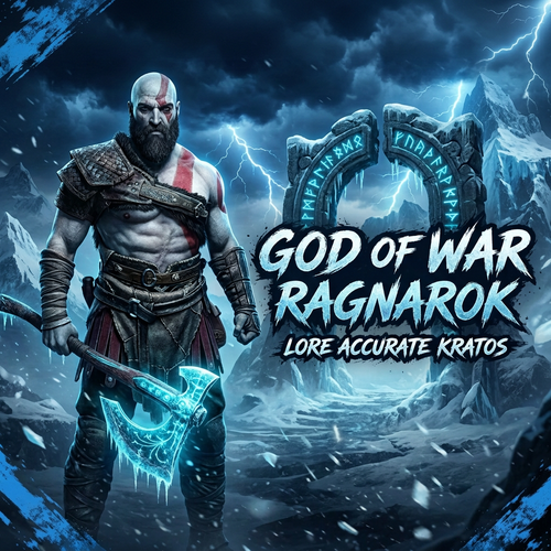 God of War Ragnarök Lore Accurate Kratos service artwork